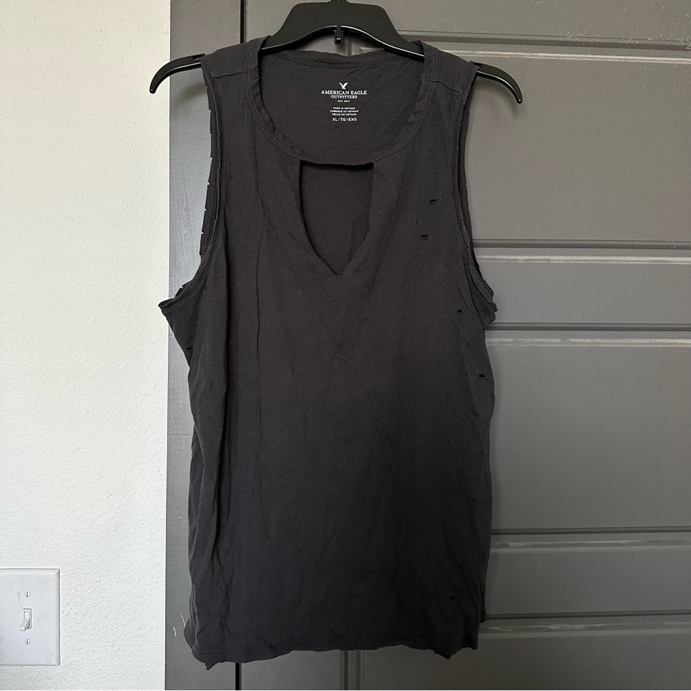 American Eagle Tank Top w/ Distressing